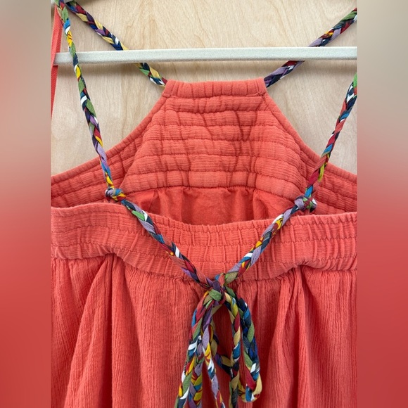 Anthropologie Vanessa Virginia Coral Cotton Gauze Maxi Dress. - Picture 10 of 12